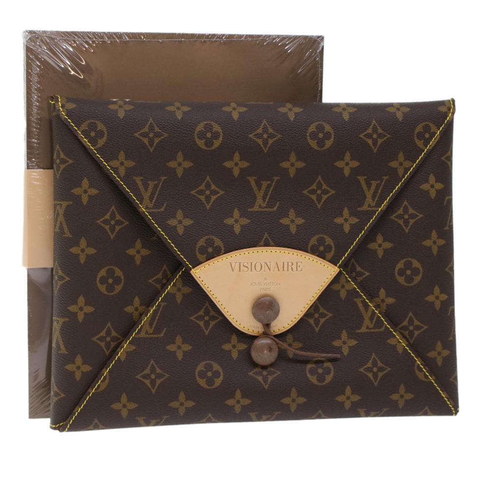 LOUIS VUITTON Monogram Visionaire Briefcase M99045 LV Auth 49525SAV